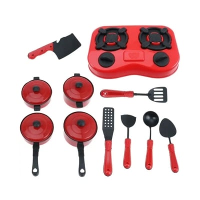 Picture of Presents Kitchen Set, Cooking Ware Kitchen Set for Kids - Red