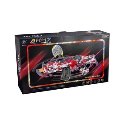 Picture of AK 47 Gel Blaster Gun for Outdoor Activities, Rechargeable Battery Powered Gel Gun - Red