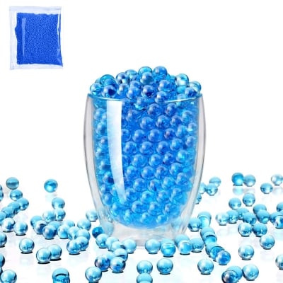 Picture of 1 Paket 2000 Pcs Blue Gel Blaster Balls – Soft Water Beads Ammo - Blue