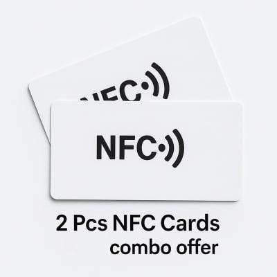 Picture of 2Pcs NTAG215 NFC Cards – White PVC - White