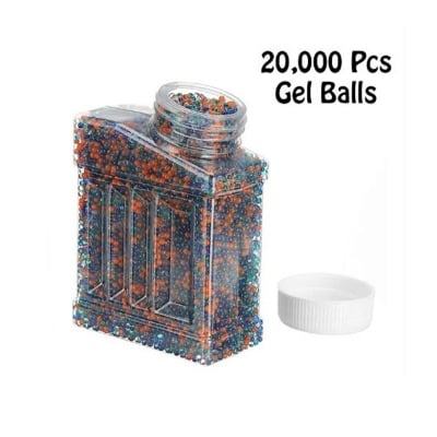 Picture of Gel Blaster Gel Balls (7–8mm) – Super Absorbent Non-Toxic Gellets Refill Jar (30K Pack) - Multicolor