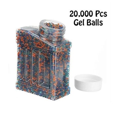 Picture of Gel Blaster Refill Water Beads (7–8mm) – Premium Non-Toxic Gellets Jar (30K, Single Jar) - Multicolor