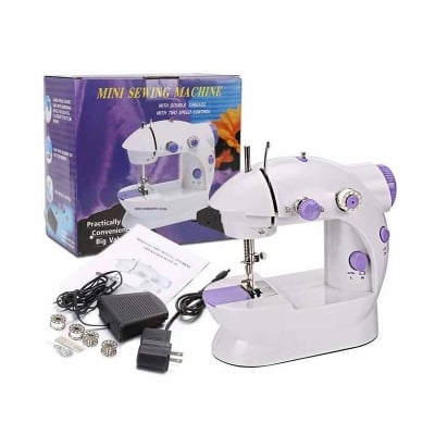 Picture of Portable Sewing Machine Mini Sewing Machine With Light - Electric, Household, Kids, Beginners, Travel - White