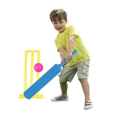 Picture of Little Cricketer Practice Set – Safe Bat & Stamp Ball Game - Multicolor
