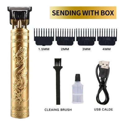Picture of T9 New Electric Hair Clipper – Professional USB Cordless Beard & Hair Trimmer - Gold