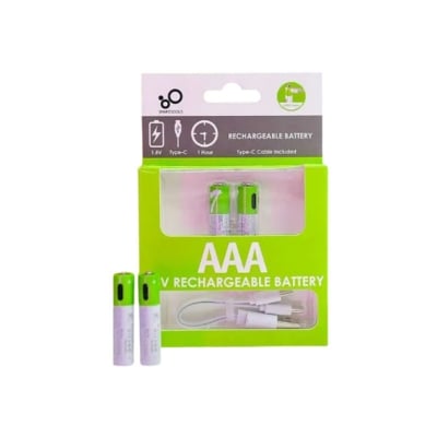 Picture of SmarToools RB40 AAA 1.5V 750 mWh Rechargeable Battery (2Pcs Set) - Green