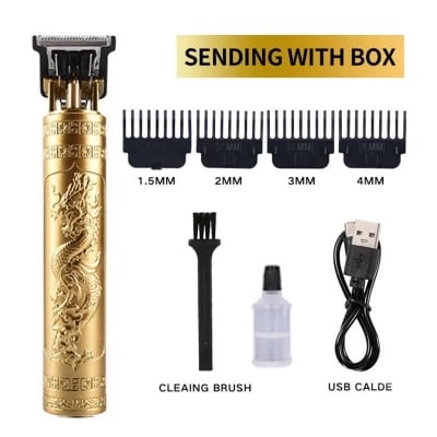 Picture of T9 New Electric Hair Clipper – Professional USB Cordless Beard & Hair Trimmer - Gold