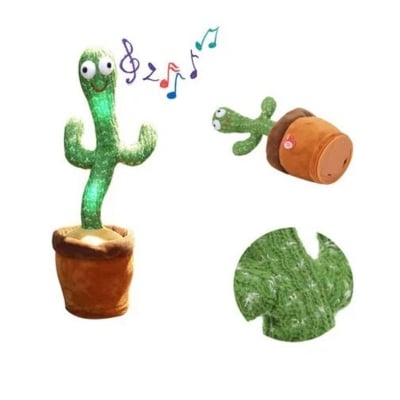 Picture of Dancer Cactus Plush Toys Electronic Shake Dancing Cactus Funny Childhood Toys With The Song Plush Cute Cactus Dancer - Green