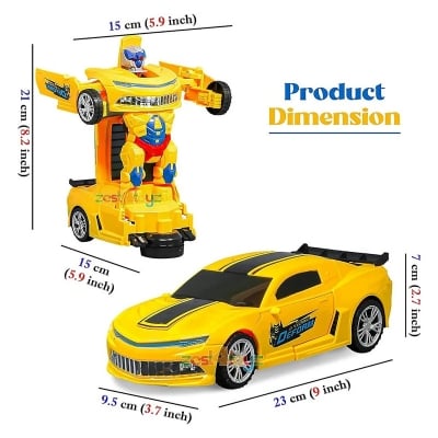 Picture of Mini Transforming Robot Car - Yellow