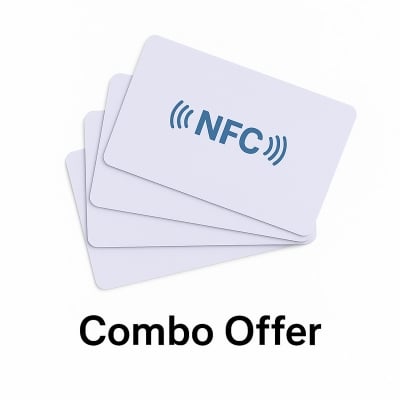 Picture of Blank NFC Card Combo – NTAG215 Chip, White PVC (504 Bytes) - White