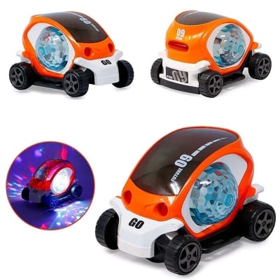 Picture of Musical Car Rotate 360 Degree with Flashing Light & Music with Colorful Lighting for Kids - Multicolor - Multicolor