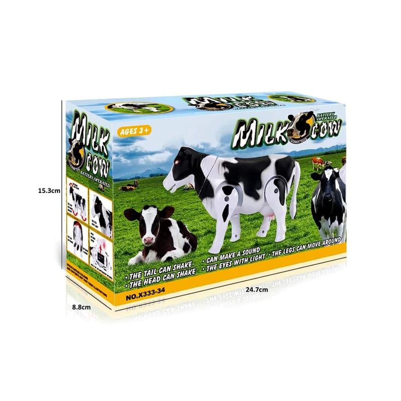Picture of Battery Operated Milk Cow Toy - Multi-color - Multicolor
