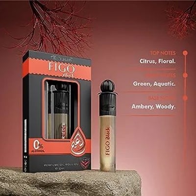 Picture of Al Nuaim Figo Black Floral Attar  (Natural) - Black