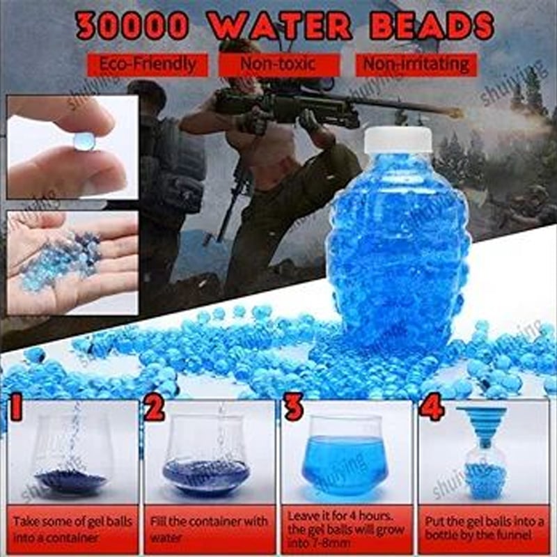 Picture of Gel Blaster Ammo / Soft-Gel Balls 2000 pieces 1paket  - blue - Blue