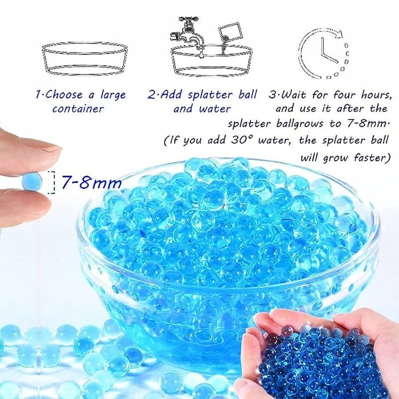 Picture of Gel Blaster Ammo / Soft-Gel Balls 2000 pieces 1paket  - blue - Blue