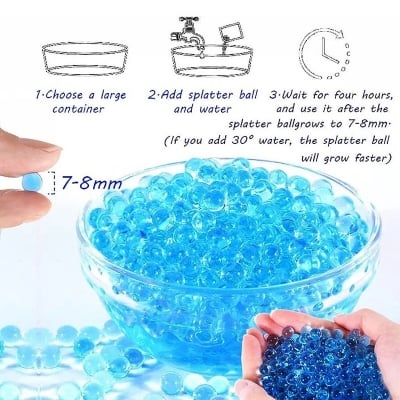 Picture of Gel Blaster Ammo / Soft-Gel Balls 2000 pieces 1paket  - blue - Blue