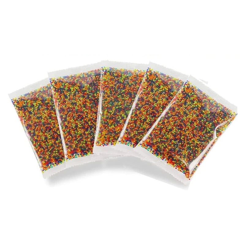 Picture of 10000 Pcs Water Balls Beads Refill Ammo7-8 mm,5 Pack,2000 Pcs Per Pack,Made of Non-Toxic Eco Friendly Water Ball Compatible with Splatter Gall Gun,Multicolor Colour - Multicolor