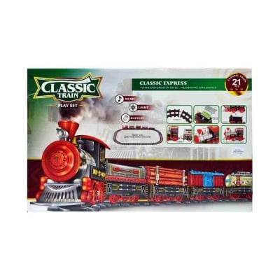 Picture of CLASSIC EXPRESS TRAIN PLAY SET WITH MUSIC LIGHTS AND  (BATTERY OPERATED) (Multicolor) - Multicolor