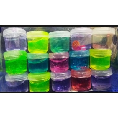 Picture of 15 Pcs Crystal Bubble Making Slime Clay Mud For Kids, 100% Safe & Non-Toxic - Slime - Multicolor