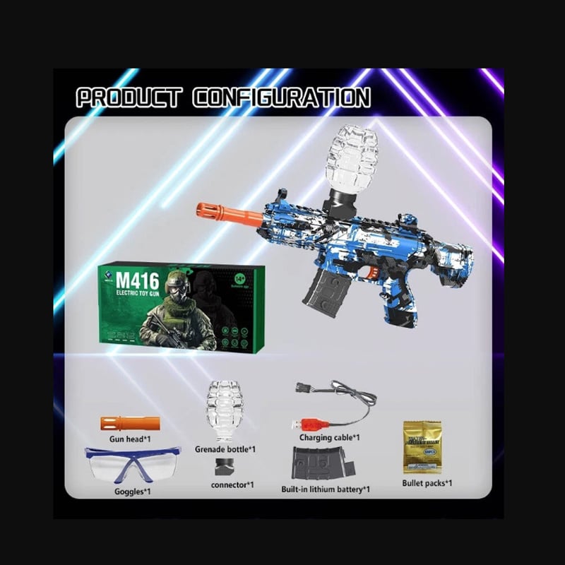 Picture of electric gel ball blaster aeg AKM-47 splatter ball blaster automatic internet for splat gun 14 + - Multicolor