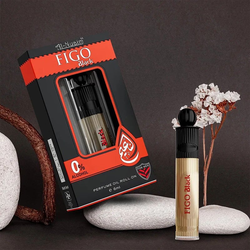 Picture of Al Nuaim Figo Black Attar (ফিগো ব্লাক আতর) - 6 ml (Unisex) - Black