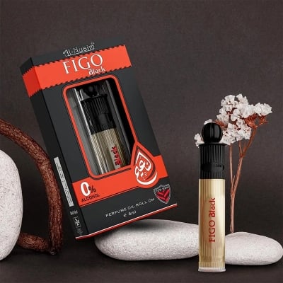 Picture of Al Nuaim Figo Black Attar (ফিগো ব্লাক আতর) - 6 ml (Unisex) - Black