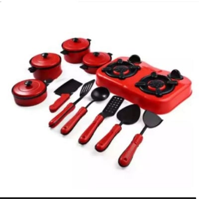 Picture of Presents Kitchen Set, Cooking Ware Kitchen Set for Kids/Toddler. - Red