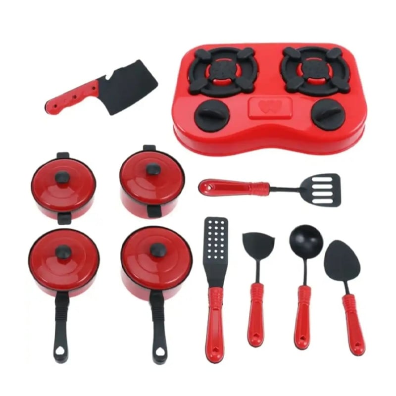 Picture of Presents Kitchen Set, Cooking Ware Kitchen Set for Kids/Toddler. - Red
