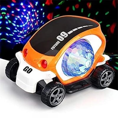 Picture of Car 360 Degree Rotating Stunt Car Bump and Go Toy with 4D Lights & Sounds Musical Car Battery Operated Toy for Kids Multicolor - Multicolor