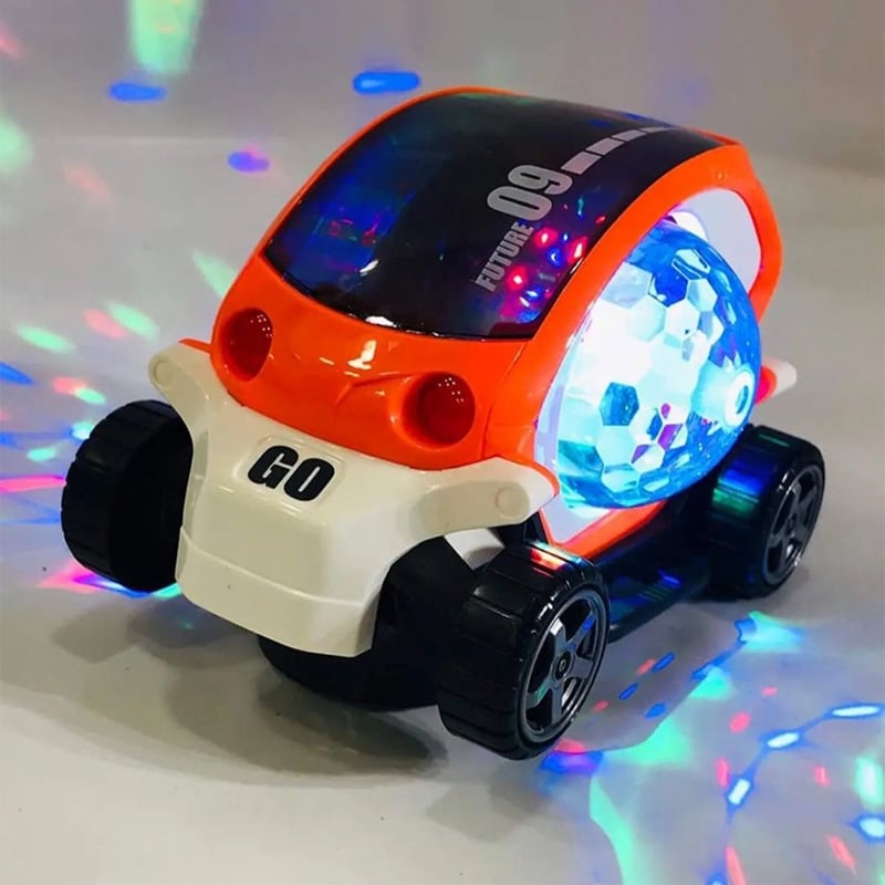 Picture of Car 360 Degree Rotating Stunt Car Bump and Go Toy with 4D Lights & Sounds Musical Car Battery Operated Toy for Kids Multicolor - Multicolor