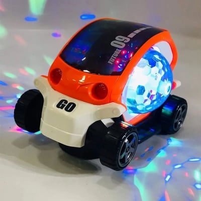 Picture of Car 360 Degree Rotating Stunt Car Bump and Go Toy with 4D Lights & Sounds Musical Car Battery Operated Toy for Kids Multicolor - Multicolor