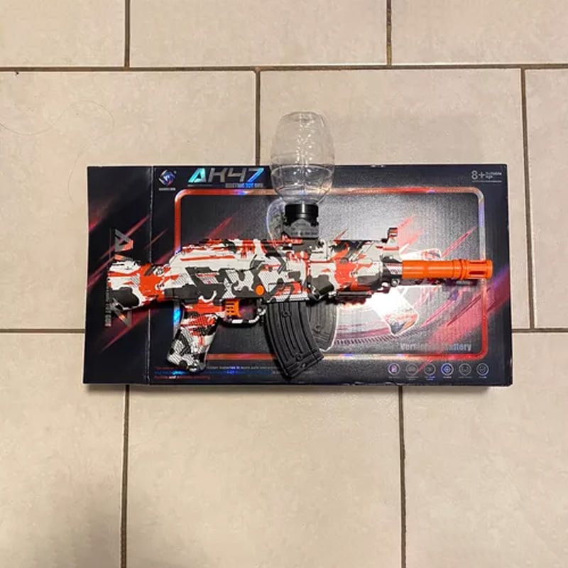 Picture of AK 47 Gel Blaster Gun for Outdoor Activities, Rechargeable Battery Powered Gel  Gun for Ad - Red