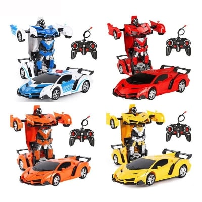 Picture of Remote Control Deformation Lamborghini Robot Car - White