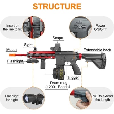 Picture of M416 Tactical Combat Gel Blaster – Fun Edition - Black
