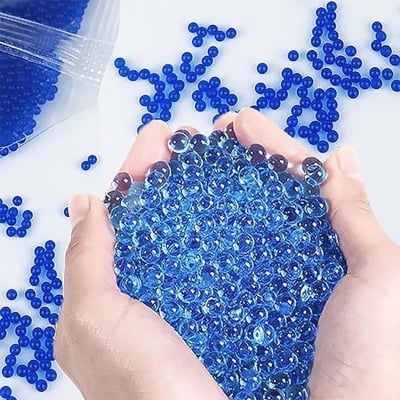 Picture of Gel Gun Blaster Ammo, 5=10000Pcs 7mm Gel Ball Water Bullet Beads for Gel Ball Blaster Water Blaster, Non-Toxic - Blue