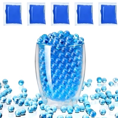 Picture of Gel Gun Blaster Ammo, 5=10000Pcs 7mm Gel Ball Water Bullet Beads for Gel Ball Blaster Water Blaster, Non-Toxic - Blue