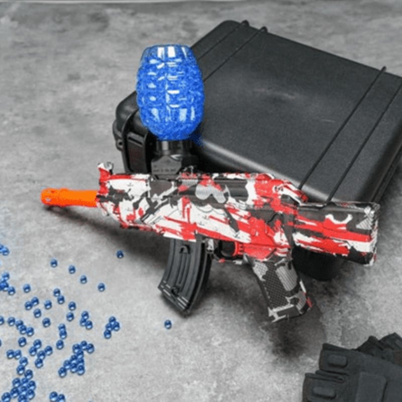 Picture of Electric AK-Style Rechargeable Gel Blaster Toy Gun for Outdoor Fun & Target Play - Red