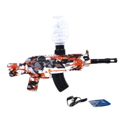 Picture of AK 47 Gel Blaster Gun for Outdoor Activities, Rechargeable Battery Powered Gel Gun - Red