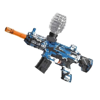Picture of M416 Gel Blaster Gun for Outdoor Activities, Rechargeable Battery Powered Gel Gun - Blue