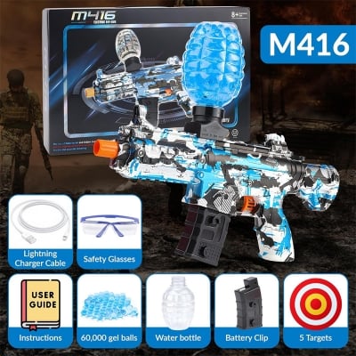 Picture of Automatic Gel Bullet M416 Toy Gun – Fun Battle Play - Multicolor