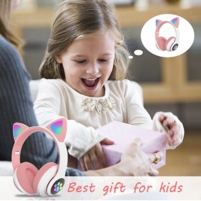 Picture of Wireless Cat Ear Headset – Light Up Kids & Adults - Purple