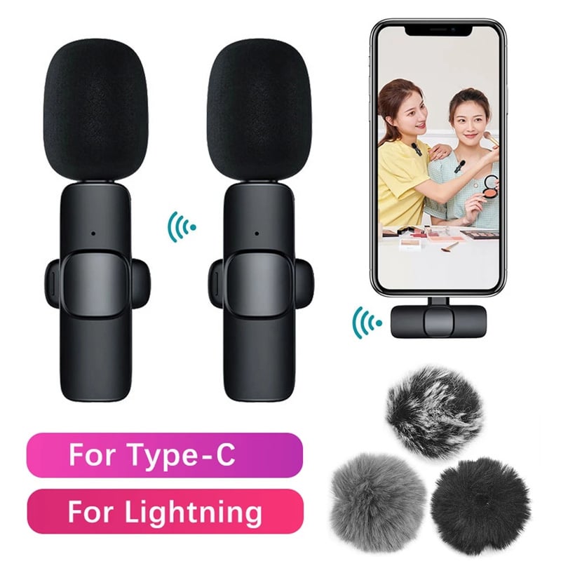 Picture of K9 Single Microphone Elite Type-C Wireless Lavalier – Hassle-Free Plug & Play with Built-in Auto Sync Technology for Vlogs, YouTube & Interviews - Black