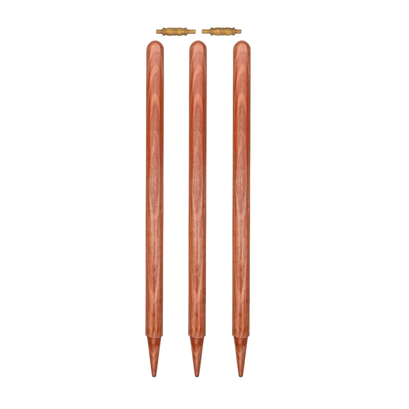 Picture of PowerPlay Wooden Stumps – Match Ready - Brown