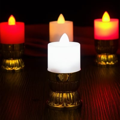 Picture of SafeFlame Battery Operated LED Candles (2 Pcs) - Multicolor