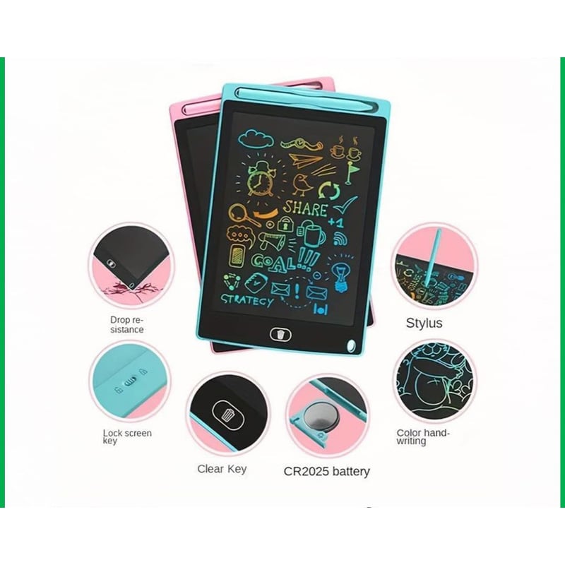 Picture of 8.5 Inch LCD Writing Tablet with Delete Button - Black