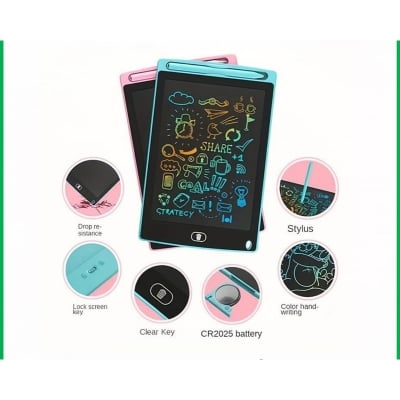 Picture of 8.5 Inch LCD Writing Tablet with Delete Button - Black
