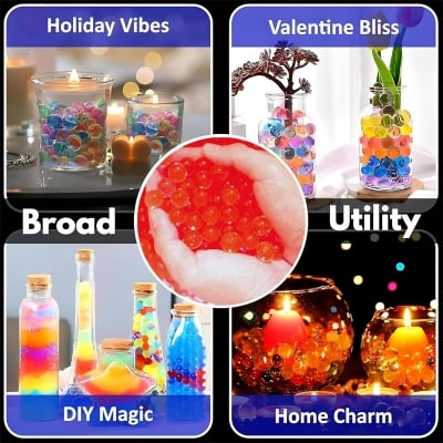 Picture of Multicolor Water Gel Beads for Blaster (7–8mm) – Non-Toxic Premium Gellets Refill Jar (20K, 1 Jar Pack) - Multicolor