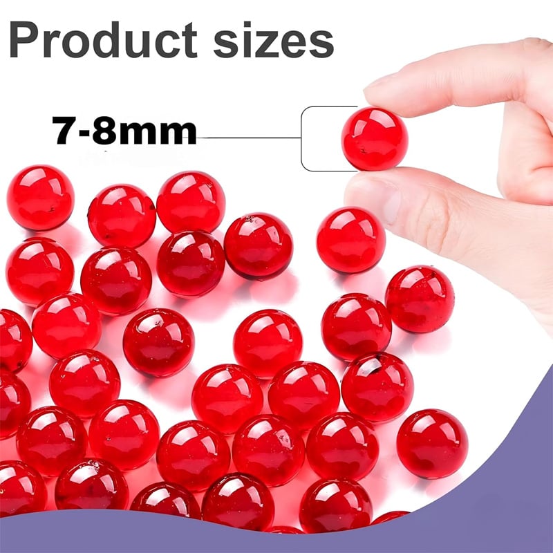 Picture of Water Gel Beads for Blaster (7–8mm) – Non-Toxic Premium Gellets Refill Jar (20K, 1 Jar Pack) - Red