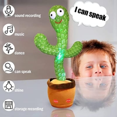 Picture of Dancing Cactus Singing Interactive Toy for Kids - Educational Musical Learning Instrument - Green