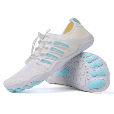 Picture of Sports Shoes-White & Light Sky Blue